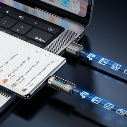 Καλώδιο Δεδομένων και Φόρτισης USB-A - USB-C McDodo CA-3630 Οθόνη Αυτόματης Διακοπής Ενέργειας, 66W, 1.2m, Μαύρο