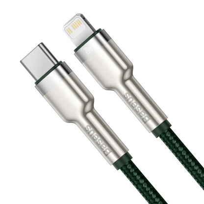 Καλώδιο Δεδομένων και Φόρτισης USB-C - Lightning Baseus Cafule Metal, 20W, 1m, Πράσινο CATLJK-A06