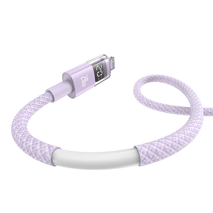 Καλώδιο Δεδομένων και Φόρτισης USB-C - Lightning Baseus Display 2, 20W, 2m, Μωβ P10382703511-01