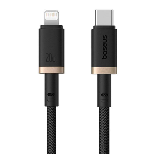 Καλώδιο Δεδομένων και Φόρτισης USB-C - Lightning Baseus Dura Series, 20W, 1m, Χρυσό Μαύρο P10377800U01-03