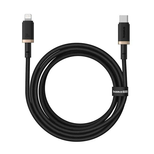 Καλώδιο Δεδομένων και Φόρτισης USB-C - Lightning Baseus Dura Series, 20W, 2m, Χρυσό Μαύρο P10377800U01-02