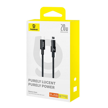 USB-C to Lightning Baseus Gem Data and Charging Cable, 20W, 2m, Purple P10373001511-01