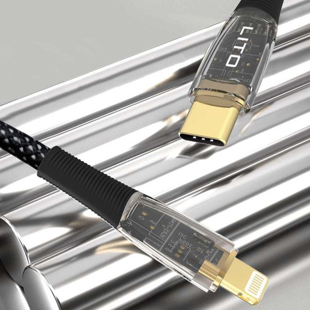 Καλώδιο Δεδομένων και Φόρτισης USB-C - Lightning Lito LD01, 27W, 1.2m, Μαύρο