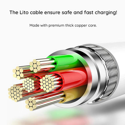 Καλώδιο Δεδομένων και Φόρτισης USB-C - Lightning Lito LD03, 60W, 1m, Λευκό