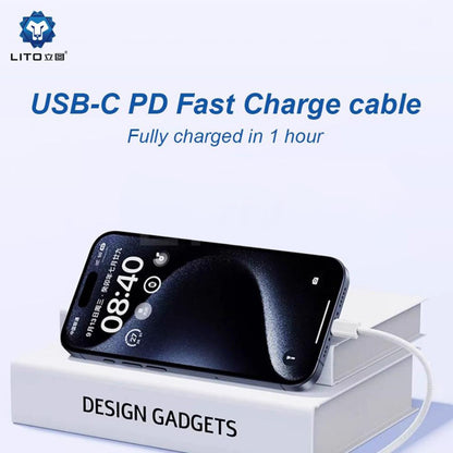 Καλώδιο Δεδομένων και Φόρτισης USB-C - Lightning Lito LD04CL, 27W, 2m, Λευκό