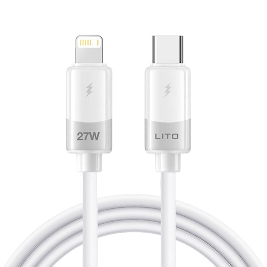 Καλώδιο Δεδομένων και Φόρτισης USB-C - Lightning Lito LD07, 27W, 1m, Λευκό