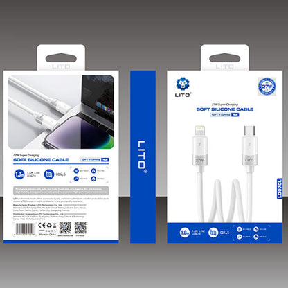 Καλώδιο Δεδομένων και Φόρτισης USB-C - Lightning Lito LD07, 27W, 1m, Λευκό