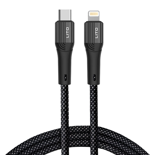 Καλώδιο Δεδομένων και Φόρτισης USB-C - Lightning Lito LD14CL, 30W, 1m, Μαύρο