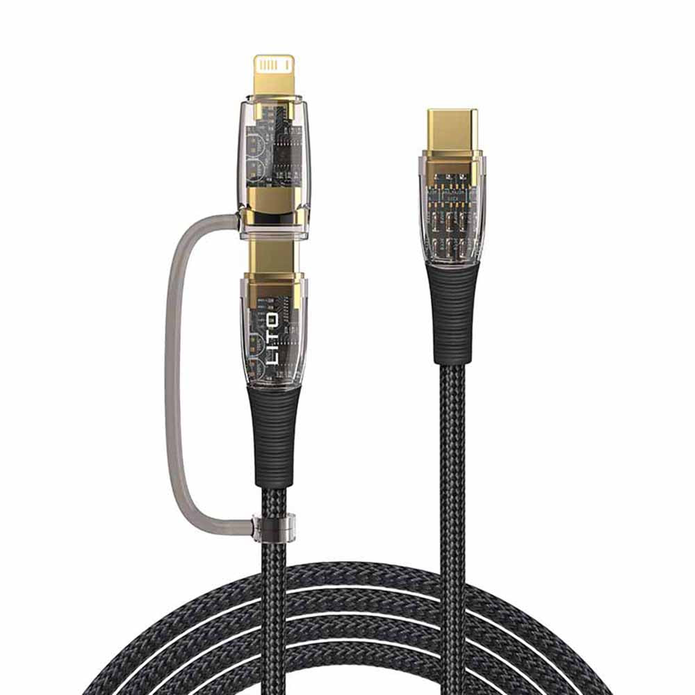 Καλώδιο Δεδομένων και Φόρτισης USB-C - Lightning / USB-C Lito LD12, 60W, 1.2m, Μαύρο