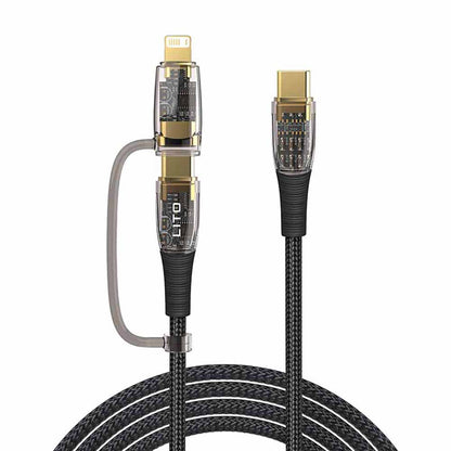 Καλώδιο Δεδομένων και Φόρτισης USB-C - Lightning / USB-C Lito LD12, 60W, 1.2m, Μαύρο