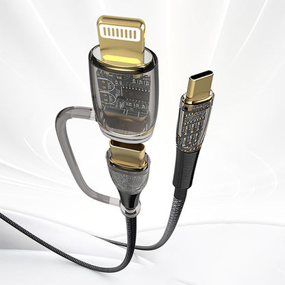 Καλώδιο Δεδομένων και Φόρτισης USB-C - Lightning / USB-C Lito LD12, 60W, 1.2m, Μαύρο