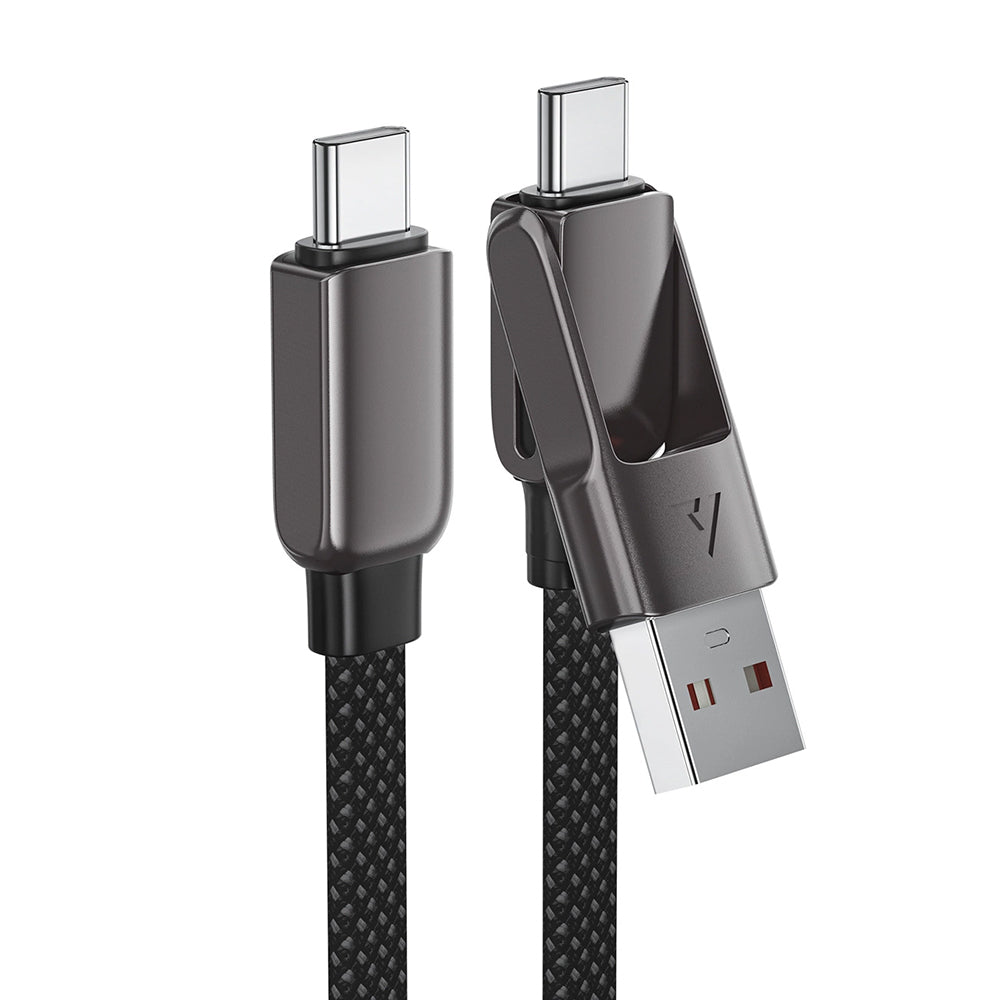 USB-C Data and Charging Cable - USB-A / USB-C Acefast C13-04, 60W, 1.2m, Black