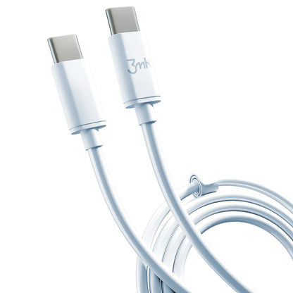 Καλώδιο Δεδομένων και Φόρτισης USB-C - USB-C 3MK Hyper, 100W, 2m, Λευκό