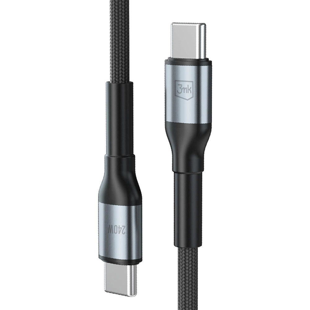 Καλώδιο Δεδομένων και Φόρτισης USB-C - USB-C 3MK Hyper, 240W, 2m, Μαύρο