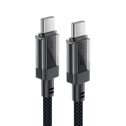 USB-C Data and Charging Cable - USB-C Acefast C12-03, 60W, 1.2m, Black
