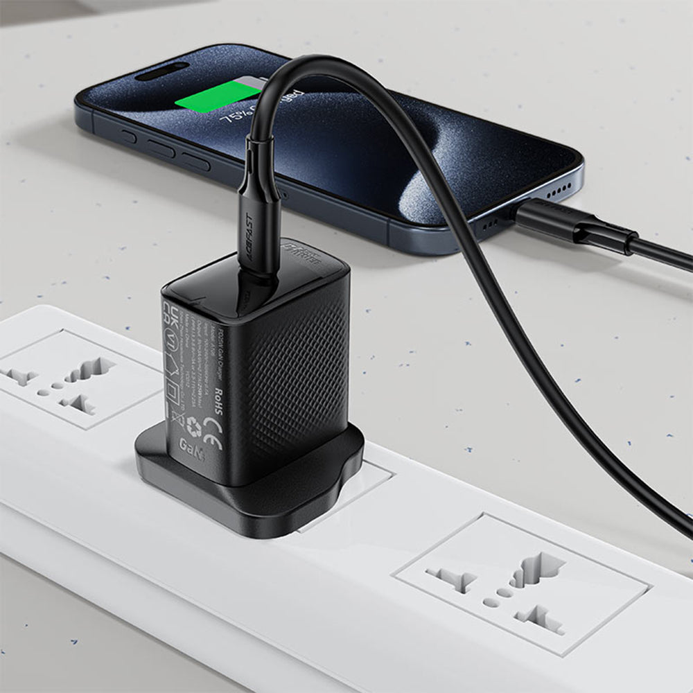 USB-C Data and Charging Cable - USB-C Acefast C17-03, 60W, 1.2m, Black