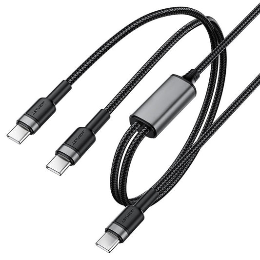 Καλώδιο Δεδομένων και Φόρτισης USB-C - 2 x USB-C Acefast C22-02, 100W, 1.25m, Μαύρο
