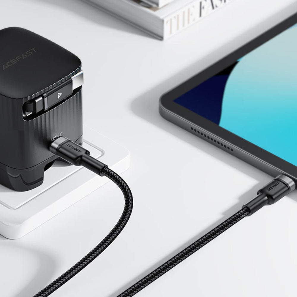 Καλώδιο Δεδομένων και Φόρτισης USB-C - USB-C Acefast C22-03, 60W, 1.2m, Μαύρο