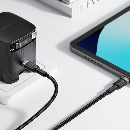Καλώδιο Δεδομένων και Φόρτισης USB-C - USB-C Acefast C22-03, 60W, 1.2m, Μαύρο