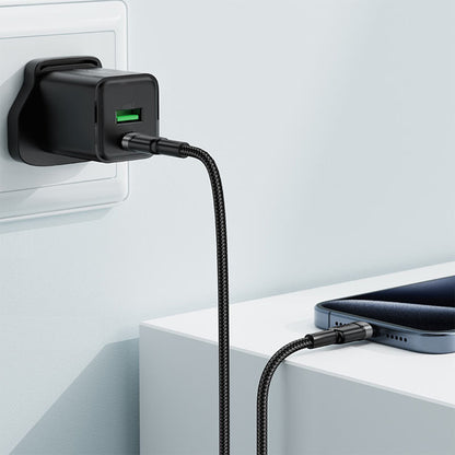 Καλώδιο Δεδομένων και Φόρτισης USB-C - USB-C Acefast C22-03, 60W, 1.2m, Μαύρο