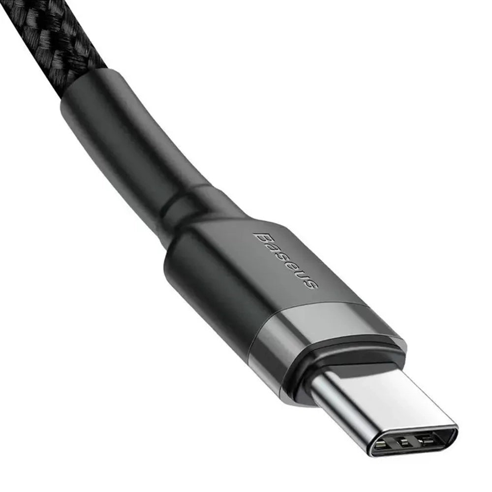 Καλώδιο Δεδομένων και Φόρτισης USB-C - USB-C Baseus Cafule, 60W, 2m, Σετ 2 τεμαχίων, Μαύρο E0418501
