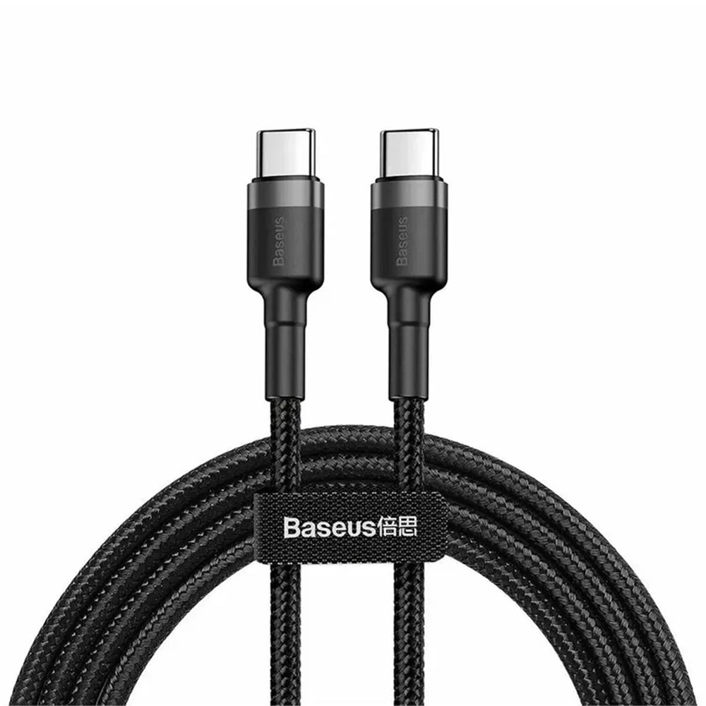 Καλώδιο Δεδομένων και Φόρτισης USB-C - USB-C Baseus Cafule, 60W, 2m, Σετ 3 τεμαχίων, Μαύρο S0TV002132