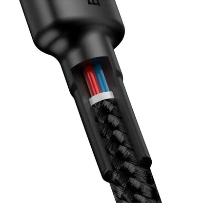 Καλώδιο Δεδομένων και Φόρτισης USB-C - USB-C Baseus Cafule, 60W, 2m, Σετ 3 τεμαχίων, Μαύρο S0TV002132
