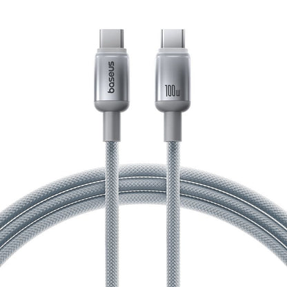 Καλώδιο Δεδομένων και Φόρτισης USB-C - USB-C Baseus Discolor, 100W, 1m, Ασημί E0420701