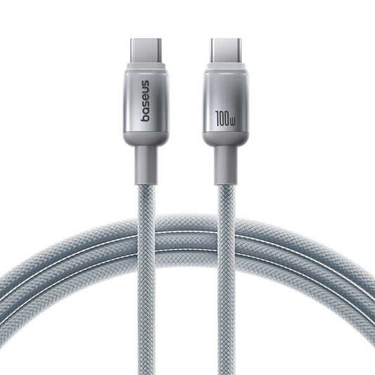 Καλώδιο Δεδομένων και Φόρτισης USB-C - USB-C Baseus Discolor, 100W, 2m, Ασημί E0420800