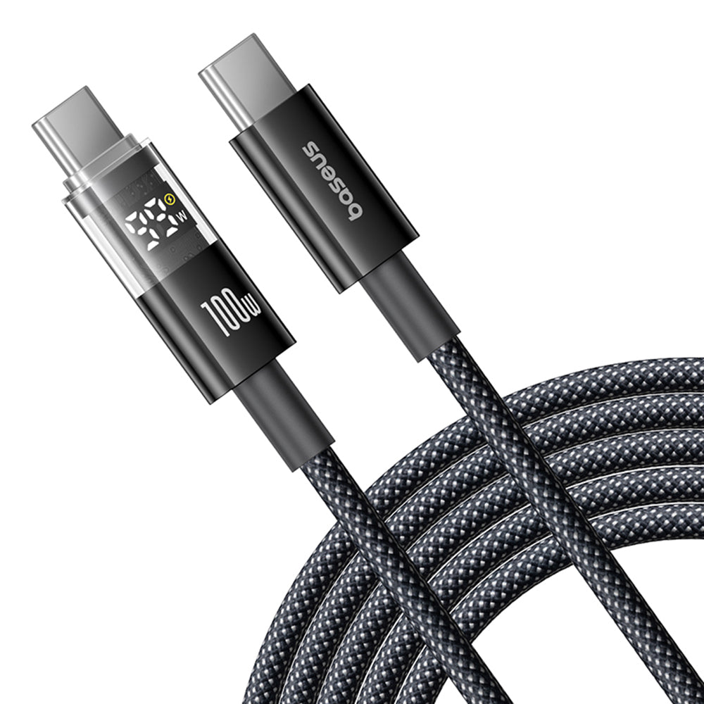 Καλώδιο Δεδομένων και Φόρτισης USB-C - USB-C Baseus Display 2, 100W, 2m, Μαύρο P10377706123-00