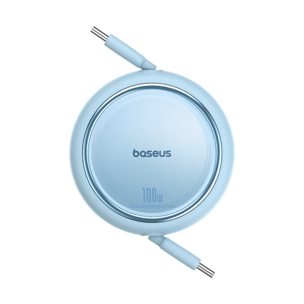 Καλώδιο Δεδομένων και Φόρτισης USB-C - USB-C Baseus Free2Draw Mini Retractable, 100W, 1m, Μπλε P10364500311-00