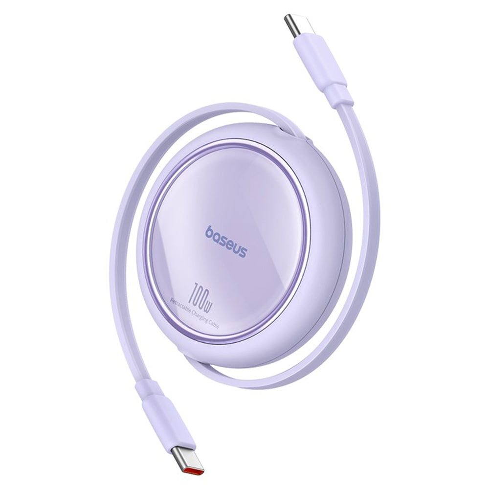 Καλώδιο Δεδομένων και Φόρτισης USB-C - USB-C Baseus Free2Draw Mini Retractable, 100W, 1m, Μωβ P10364500511-00