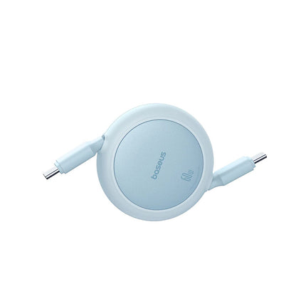 Καλώδιο Δεδομένων και Φόρτισης USB-C - USB-C Baseus Free2Pull Mini Retractable, 60W, 1m, Μπλε P10364500311-01