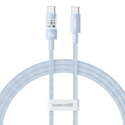 Καλώδιο Δεδομένων και Φόρτισης USB-C - USB-C Baseus Gem, 100W, 1m, Μπλε P10373000311-00