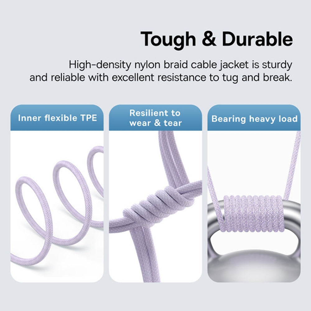 Καλώδιο Δεδομένων και Φόρτισης USB-C - USB-C Baseus Gem, 100W, 1m, Μωβ P10373000511-00