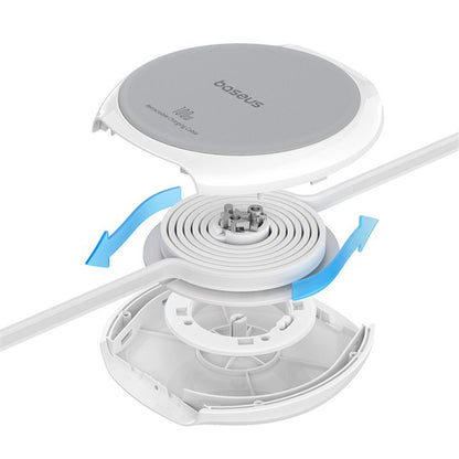 Καλώδιο Δεδομένων και Φόρτισης USB-C - USB-C Baseus Pathfinder Retractable, 100W, 1m, Λευκό P10368400211-00