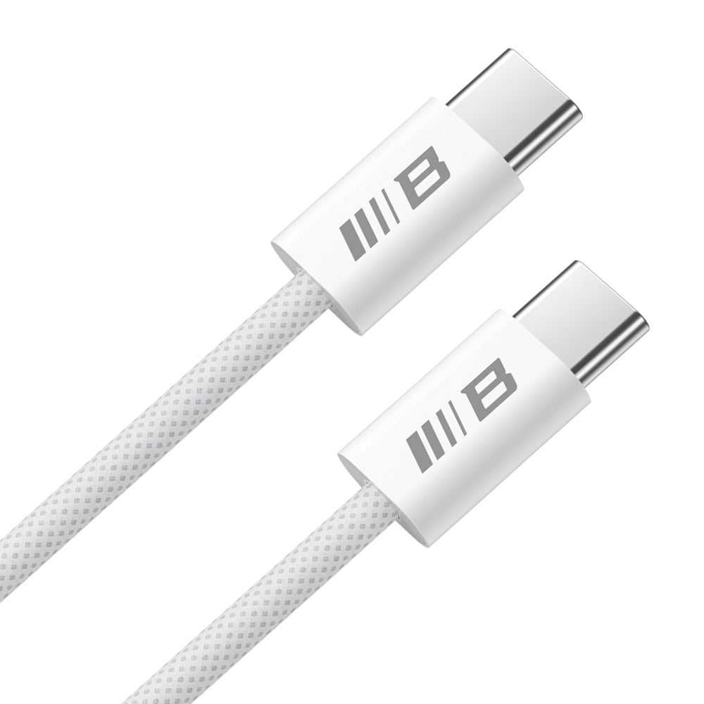 Καλώδιο Δεδομένων και Φόρτισης USB-C - USB-C Blueo, 100W, 1.2m, Λευκό