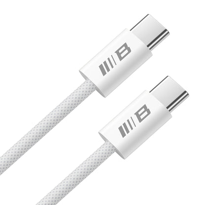Καλώδιο Δεδομένων και Φόρτισης USB-C - USB-C Blueo, 100W, 1.2m, Λευκό