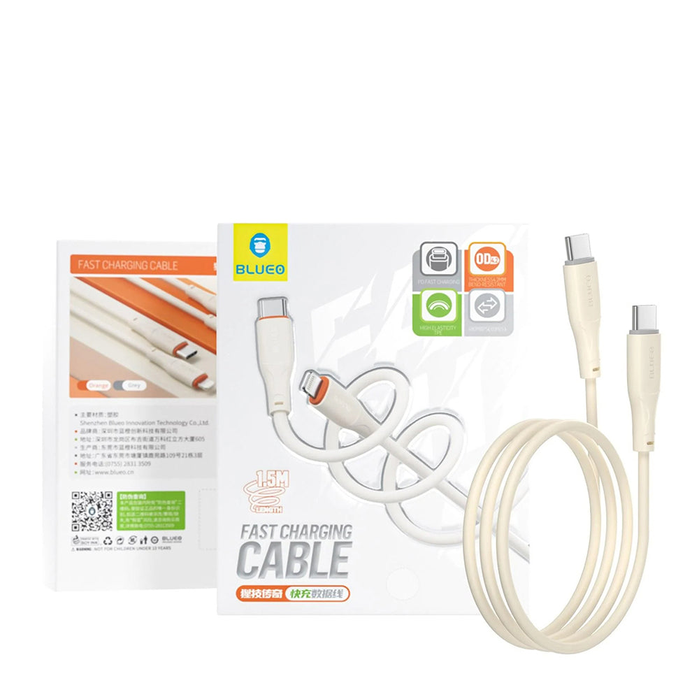 Καλώδιο Δεδομένων και Φόρτισης USB-C - USB-C Blueo Ape Legend, 100W, 1.5m, Γκρι