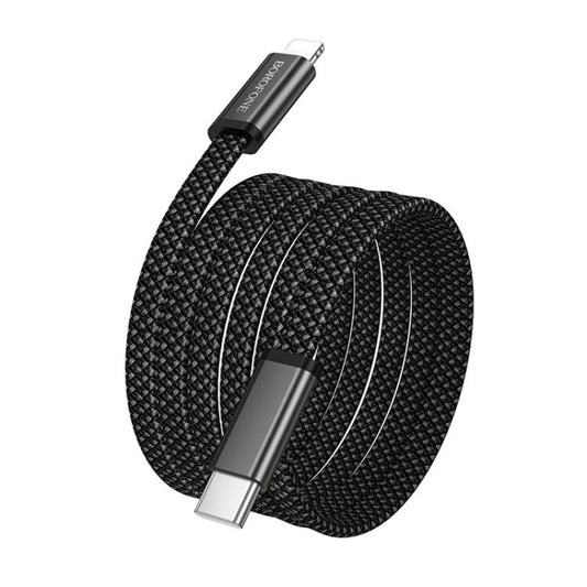 Καλώδιο Δεδομένων και Φόρτισης USB-C - USB-C Borofone BX124 Peace, 30W, 1m, Μαύρο