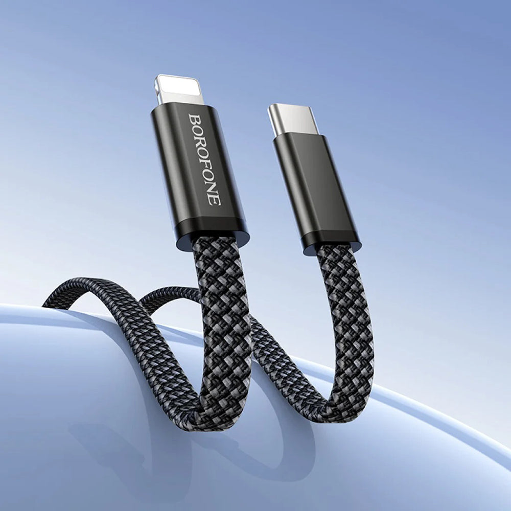 USB-C Data and Charging Cable - USB-C Borofone BX124 Peace, 30W, 1m, Black