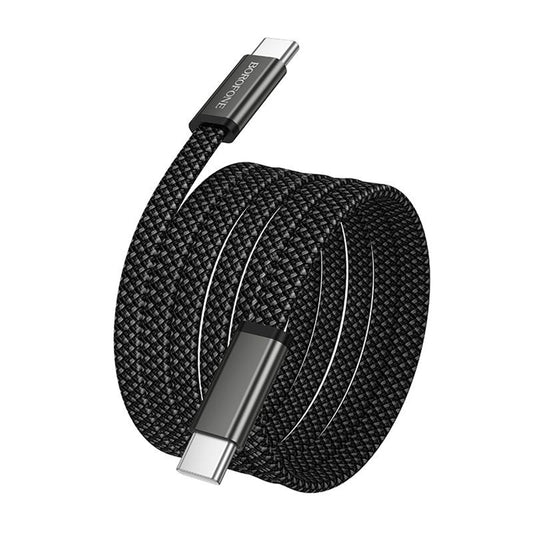 Καλώδιο Δεδομένων και Φόρτισης USB-C - USB-C Borofone BX124 Peace, 60W, 1μ, Μαύρο