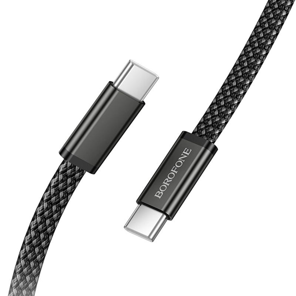 USB-C Data and Charging Cable - USB-C Borofone BX124 Peace, 60W, 1m, Black