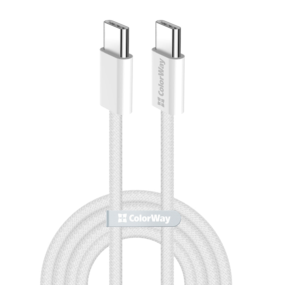 Καλώδιο Δεδομένων και Φόρτισης USB-C - USB-C ColorWay CW-CBPDCC061, 60W, 1m, Γκρι