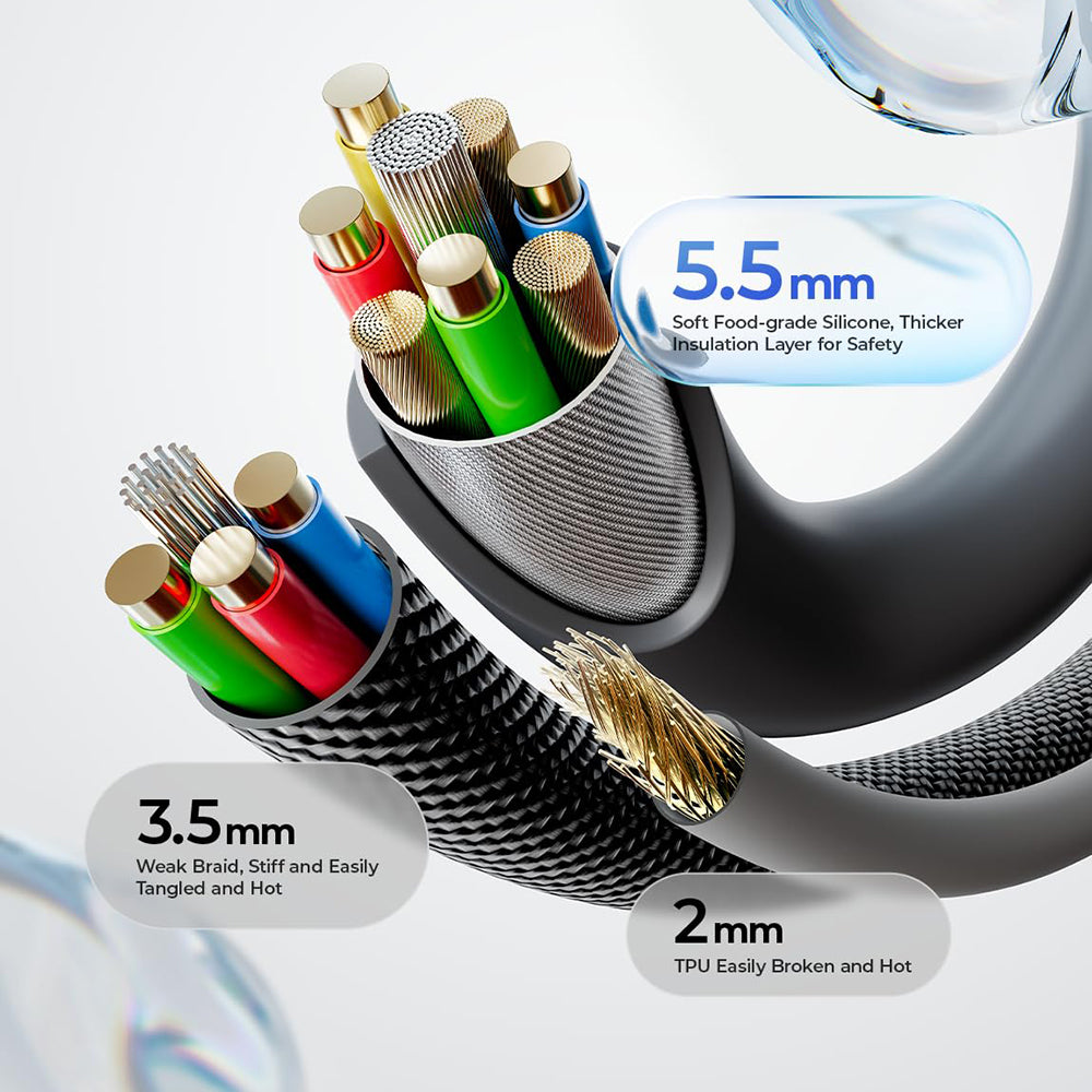 Καλώδιο Δεδομένων και Φόρτισης USB-C - USB-C Lisen L115, 100W, 3m, Γκρι YL0126010031
