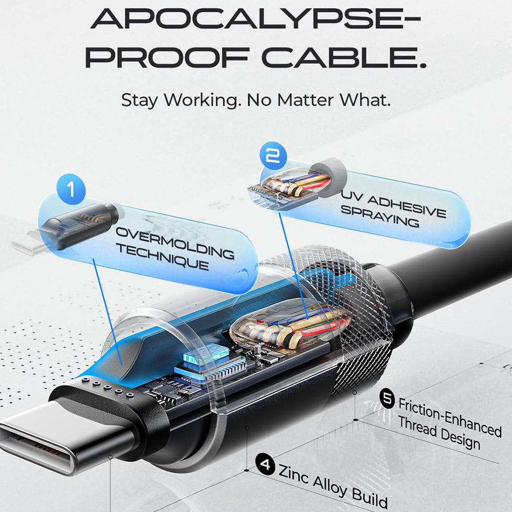 Καλώδιο Δεδομένων και Φόρτισης USB-C - USB-C Lisen L115, 100W, 3m, Γκρι YL0126010031