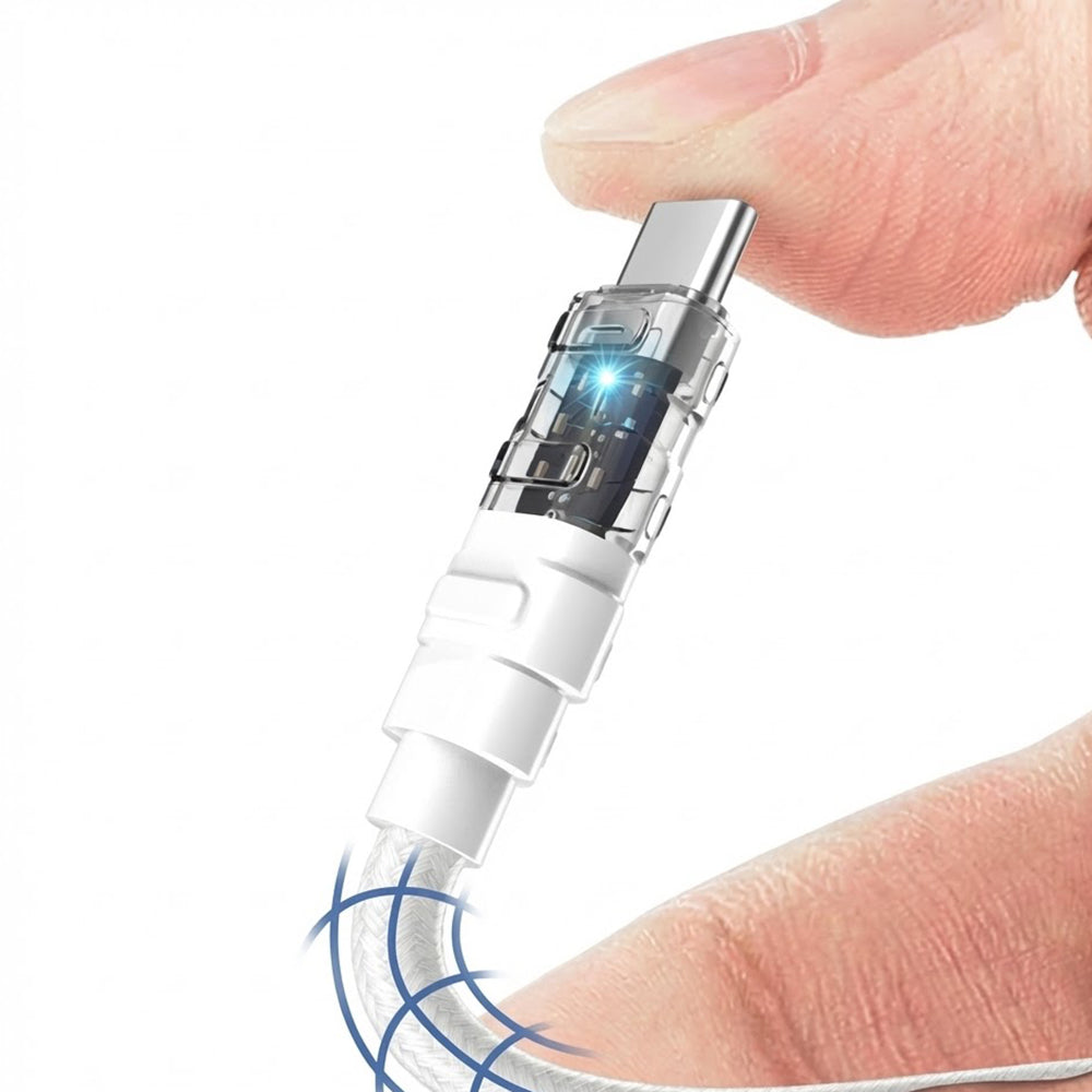 Καλώδιο Δεδομένων και Φόρτισης USB-C - USB-C Lito LD05, 60W, 1m, Λευκό