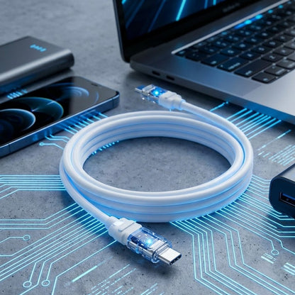 Καλώδιο Δεδομένων και Φόρτισης USB-C - USB-C Lito LD05, 60W, 1m, Λευκό