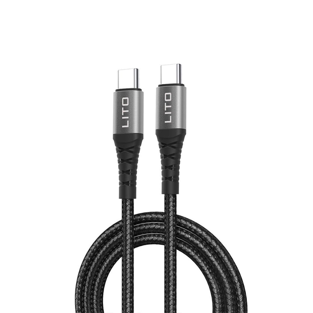 Καλώδιο Δεδομένων και Φόρτισης USB-C - USB-C Lito LD08CC, 60W, 1m, Μαύρο