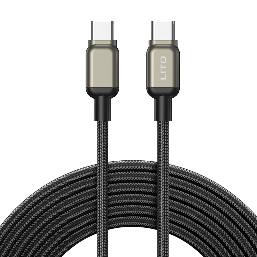 Καλώδιο Δεδομένων και Φόρτισης USB-C - USB-C Lito LD17, 100W, 1m, Μαύρο